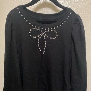 Loft rhinestones bow sweater